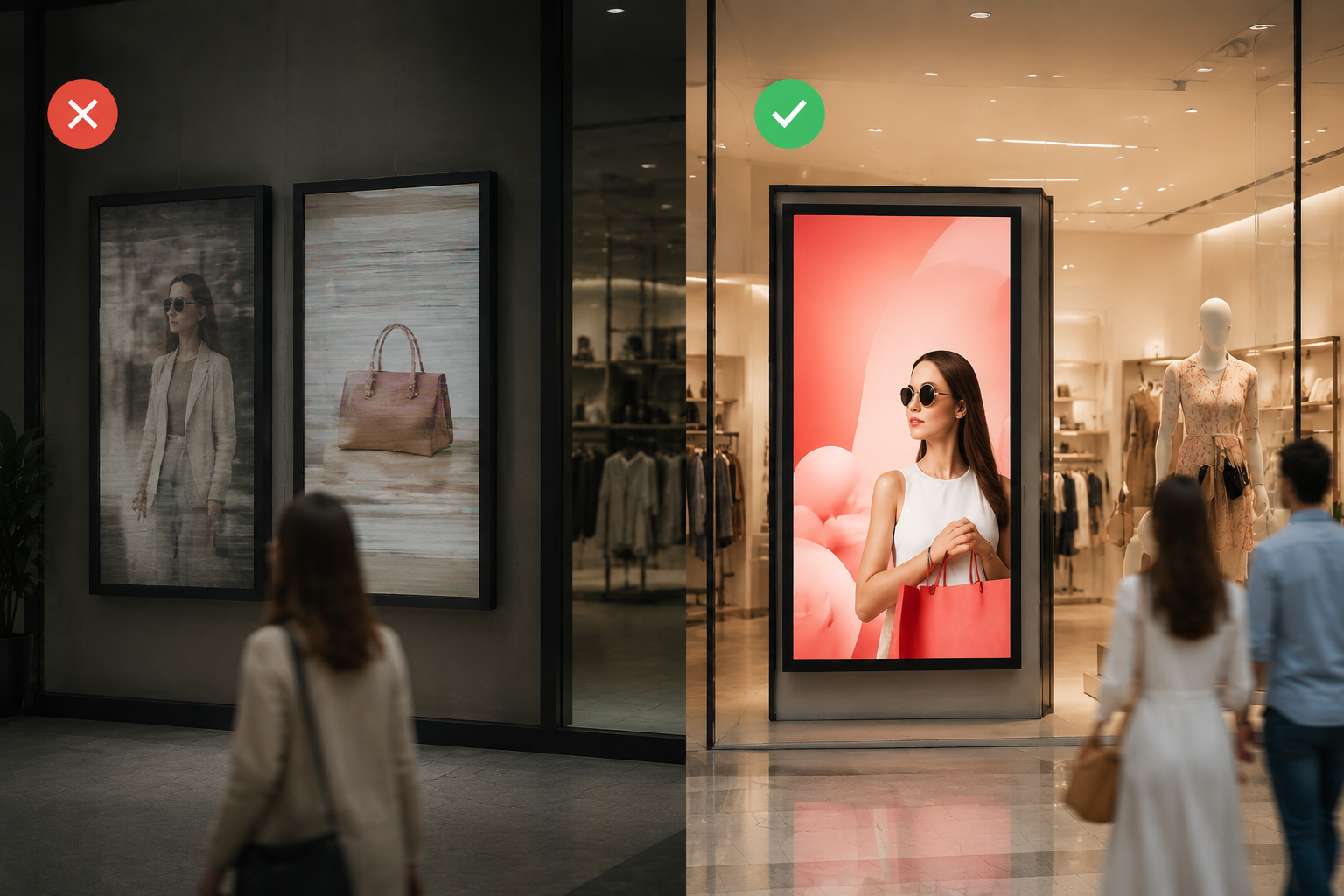 Retail digital signage control dashboard